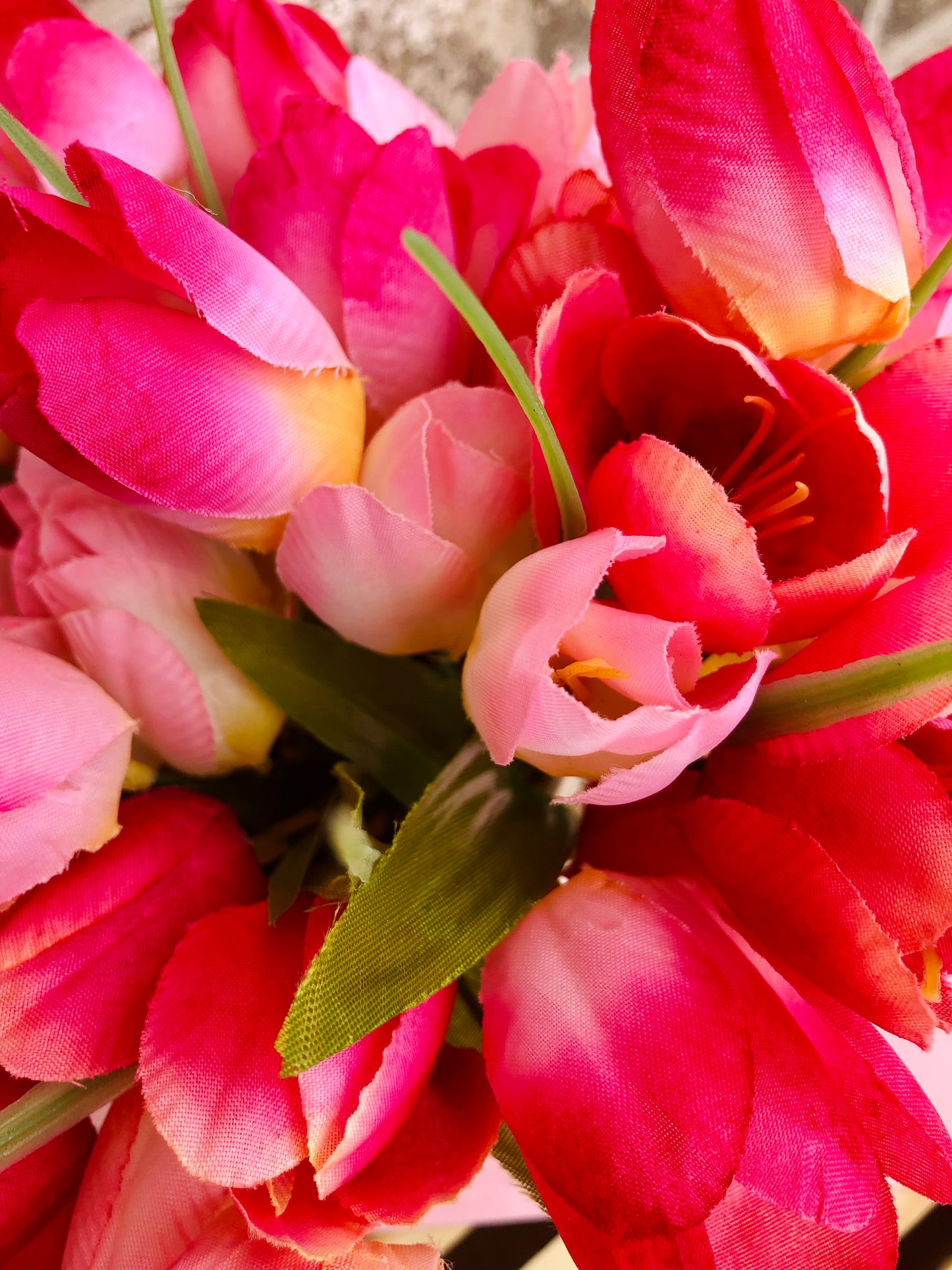Pink & Yellow Tulip Arrangement