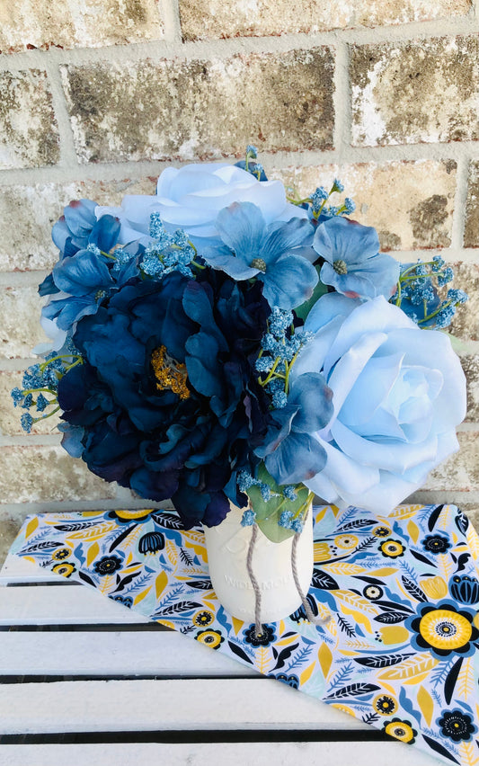 Blue Rose & Peony Flower Arrangement