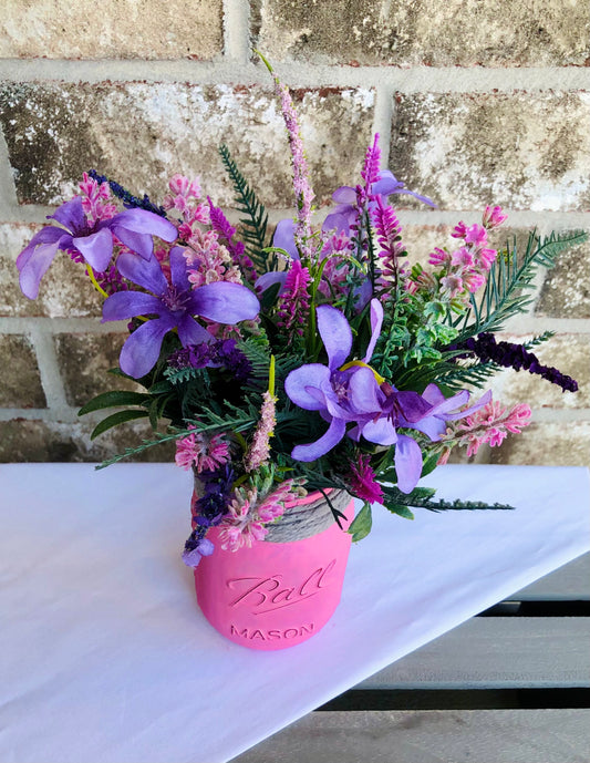 Dark Lavender & Wildflower Arrangement