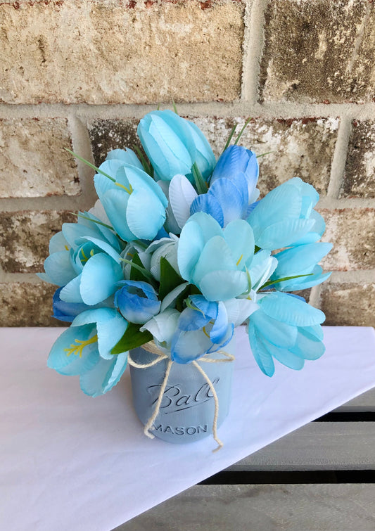 Blue Tulip Arrangement