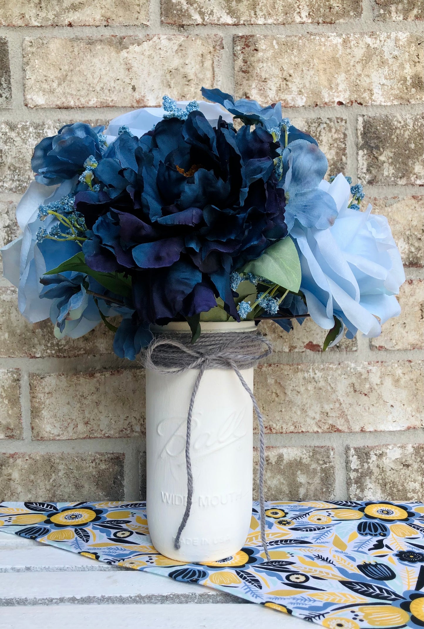 Blue Rose & Peony Flower Arrangement