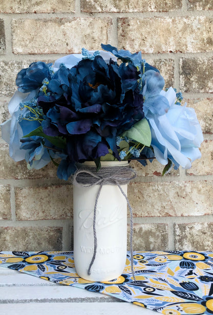 Blue Rose & Peony Flower Arrangement