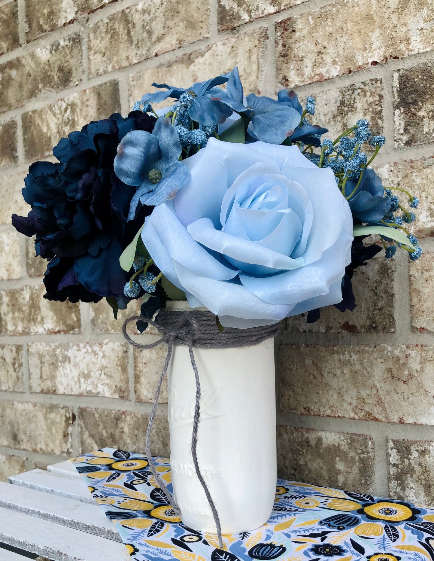 Blue Rose & Peony Flower Arrangement