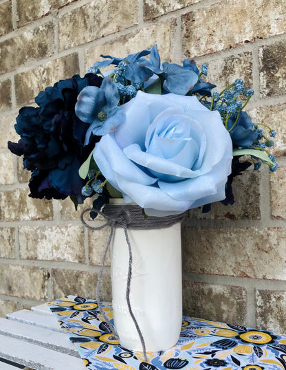 Blue Rose & Peony Flower Arrangement