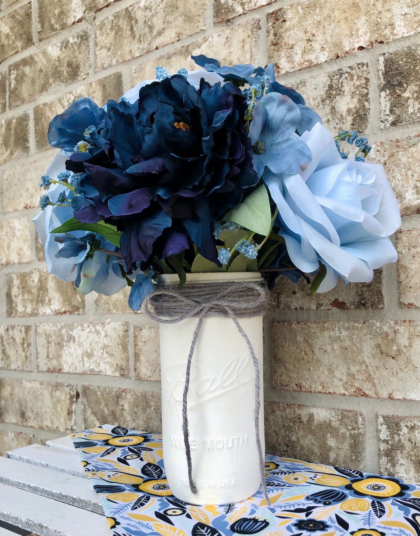 Blue Rose & Peony Flower Arrangement